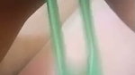 Horny GF Giving a Blowjob & Fucking her Pussy with a Stick and a Brush  3