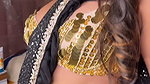 KHUSHI YADAV ENCHANTING HOTTIE FAPWORTHY IN BRA BLOUSE AND SAREE YUMMM  3