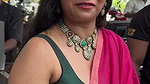 abhaya hiranami sexy boobs in pink saree  1