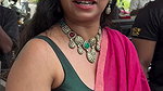 abhaya hiranami sexy boobs in pink saree  1