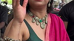 abhaya hiranami sexy boobs in pink saree  1