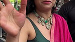 abhaya hiranami sexy boobs in pink saree  1