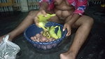 Bangladeshi Village Housewife mopping the floor when a stranger lured her. Bengali Audio
