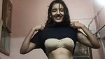 CUTE SHY DESI COLLEGE GIRLFRIEND STRIPING DRESS SHOWING & TEASING ~ 3 CLIPS 3
