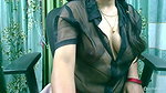 Hot girl in see through black top showing her boobs 1