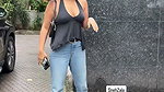 Neha Sharma hottest plumpy boobs show at public 1