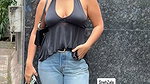 Neha Sharma hottest plumpy boobs show at public 1