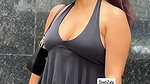Neha Sharma hottest plumpy boobs show at public 1