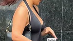 Neha Sharma hottest plumpy boobs show at public 1