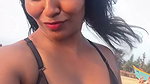 dusky girls sexy boobs in black bra 1