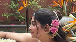 hot malayali girl sexy in traadtional white kerala costume 1