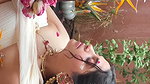 hot malayali girl sexy in traadtional white kerala costume 1
