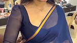 malayali new actress cute sexy navel in violet saree 1