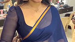 malayali new actress cute sexy navel in violet saree 1