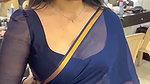 malayali new actress cute sexy navel in violet saree 1