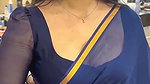malayali new actress cute sexy navel in violet saree 1