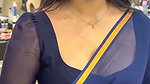 malayali new actress cute sexy navel in violet saree 1