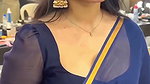 malayali new actress cute sexy navel in violet saree 1