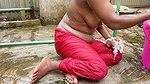Amateur Desi Hot Step Stepmom Big Ass Big Nipple Outdoor Shower Exclusive Scene Captured by Her Step Stepson