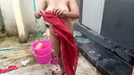 Amateur Desi Hot Step Stepmom Big Ass Big Nipple Outdoor Shower Exclusive Scene Captured by Her Step Stepson