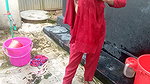 Amateur Desi Hot Step Stepmom Big Ass Big Nipple Outdoor Shower Exclusive Scene Captured by Her Step Stepson