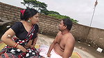 Step-Mom Takes Her Step-Son On The Roof Over Before Hard Touching