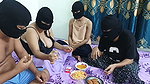 Three female friends have sex with a male friend together.With Roleplay & Dirty talking.