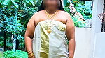 Unveiling in Sexy Body Outdoor, Mallu MILF in Traditional Loincloth and Bodice, Showing Her Big Ass and Boobs