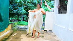 Unveiling in Sexy Body Outdoor, Mallu MILF in Traditional Loincloth and Bodice, Showing Her Big Ass and Boobs