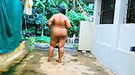 Unveiling in Sexy Body Outdoor, Mallu MILF in Traditional Loincloth and Bodice, Showing Her Big Ass and Boobs