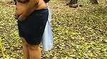 Casual Nude Walking, Chubby Girl Walking Completely Naked in the Jungle