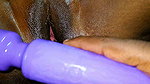 He plays by inserting sex toys into Ammu’s pussy 122