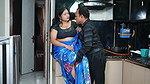 An Unknown busty babe hot scene – Maid-Malik, Saree, Midriff show, Thigh caressed 1