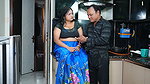 An Unknown busty babe hot scene – Maid-Malik, Saree, Midriff show, Thigh caressed 1