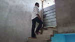 18 years old virgin school girl romance and boobs press with her boyfriend in school balcony