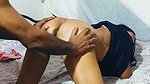 Fucking my wife’s ass with my finger after massaging her for the first time