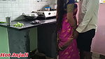 Hot Bhojpuri cultured aunty got all the water from her hot pussy taken out in the kitchen by her brother-in-law’s son
