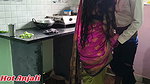 Hot Bhojpuri cultured aunty got all the water from her hot pussy taken out in the kitchen by her brother-in-law’s son
