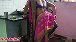 Hot Bhojpuri cultured aunty got all the water from her hot pussy taken out in the kitchen by her brother-in-law’s son