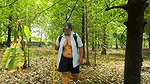 House wife on vacation, walking naked in jungle. Exposing her sexy ass and bigg boobs