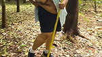 House wife on vacation, walking naked in jungle. Exposing her sexy ass and bigg boobs