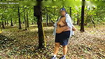 House wife on vacation, walking naked in jungle. Exposing her sexy ass and bigg boobs