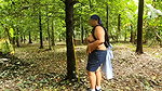 House wife on vacation, walking naked in jungle. Exposing her sexy ass and bigg boobs