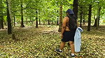House wife on vacation, walking naked in jungle. Exposing her sexy ass and bigg boobs