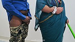 Jerking infront of maid and getting special handjob