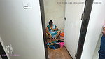 Komal Was Secretly Shaking the Land at the Sight of Her Breasts Doing the Bathroom Laundry