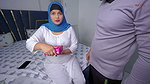 Pissing Sex- Muslim delivery girl pissing during sex toy demo and Fucked Hard by Client’s Husband with Hindi Audio