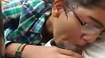 Cute Girl BJ to Uncle in Car 1