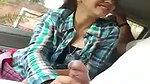 Cute Girl BJ to Uncle in Car 1