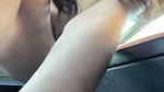 Horny gf starts fucking car’s gear stick 1